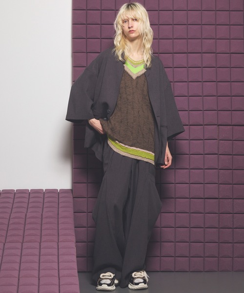 MAISON SPECIAL(メゾンスペシャル)の「《UNISEX》Linen Mix Slab Side Big Pocket Prime-Wide Pants/リネンミックススラブサイドビックポケットプライムワイドパンツ【MAISON SPECIAL/メゾンスペシャル】■セットアップ対応■(その他パンツ・メンズ・チャコールグレー/グレイッシュベージュ/ブラック・2/1/0)」の13枚目の写真
