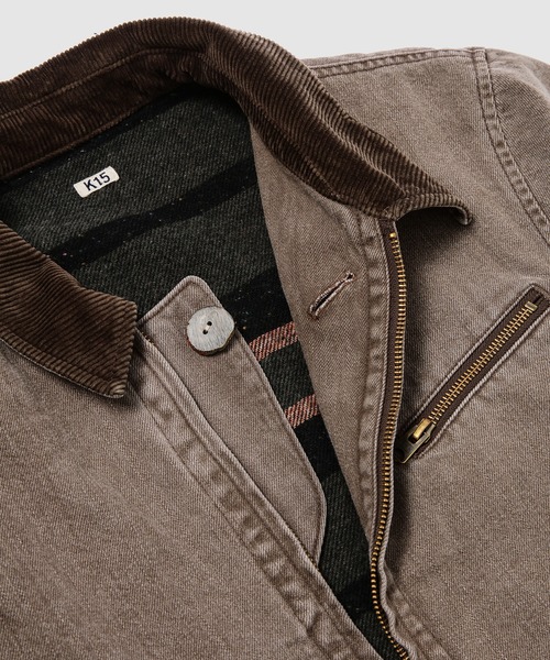 KHOKI（コッキ）の「Faded denim zip jakcet（その他アウター・メンズ・ブラウン・3）」の3枚目の写真