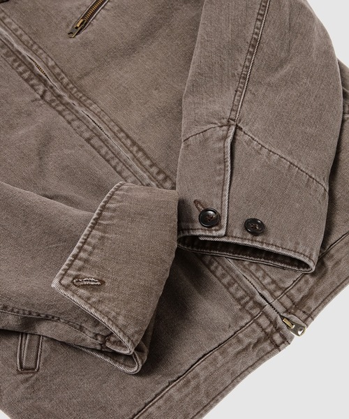 KHOKI（コッキ）の「Faded denim zip jakcet（その他アウター・メンズ・ブラウン・3）」の10枚目の写真