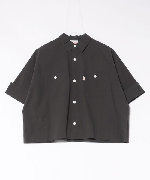 DANTON(ダントン)の「DANTON | コットンポプリン ドルマンワークシャツ WOMEN(シャツ/ブラウス・レディース・アイボリー/チャコール・36)」の2枚目の写真