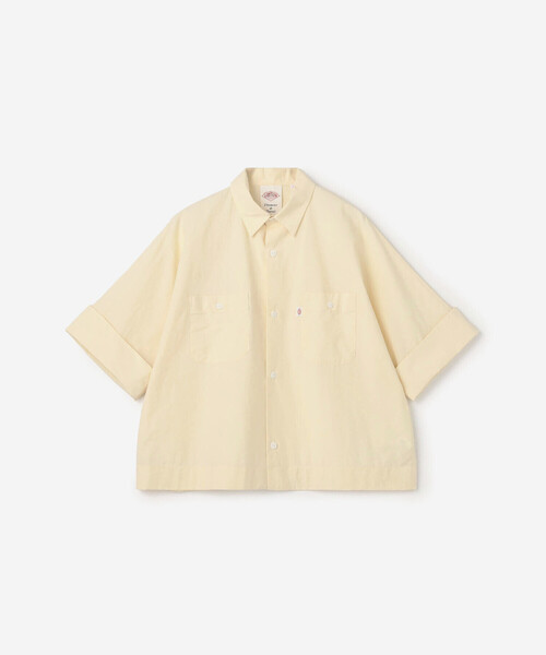 DANTON(ダントン)の「DANTON | コットンポプリン ドルマンワークシャツ WOMEN(シャツ/ブラウス・レディース・アイボリー/チャコール・36)」の7枚目の写真