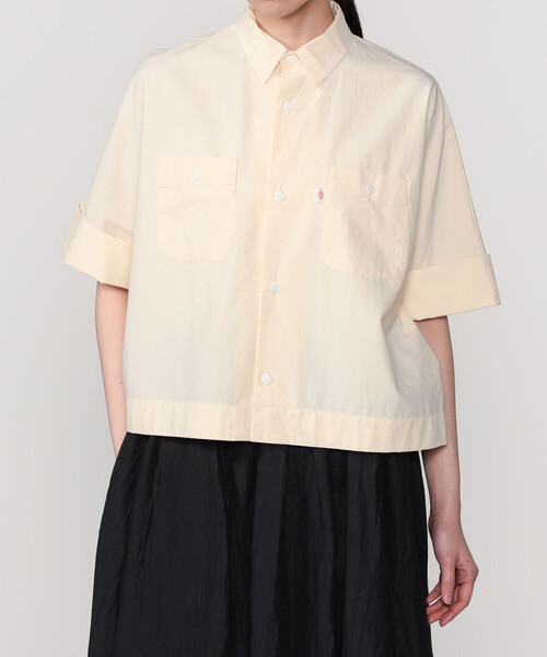 DANTON(ダントン)の「DANTON | コットンポプリン ドルマンワークシャツ WOMEN(シャツ/ブラウス・レディース・アイボリー/チャコール・36)」の1枚目の写真