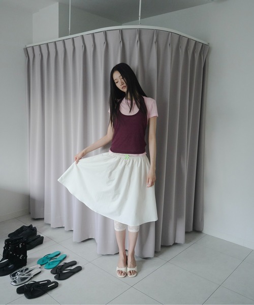FEKETE(フェケテ)の「ribbon flared skirt / リボンフレアスカート(スカート・レディース・ネイビー/アイボリー/パープル・FREE)」の22枚目の写真