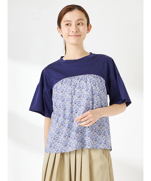 McGREGOR(マックレガー)の「リバティプルオーバー(Tシャツ/カットソー・レディース・ブルー/スモークピンク・L/M)」の1枚目の写真
