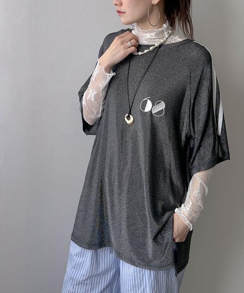 bohmal(ボマール)の「ストレッチ レース ハイネック ロンT(Tシャツ/カットソー・レディース・ホワイト/ブラック・MEDIUM)」の17枚目の写真