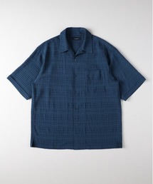 BACK NUMBER | 【BACK NUMBER】楊柳オープンカラー半袖シャツ (リラックスシルエット / 肌離れ / サイドスリット / 羽織り)(シャツ/ブラウス)