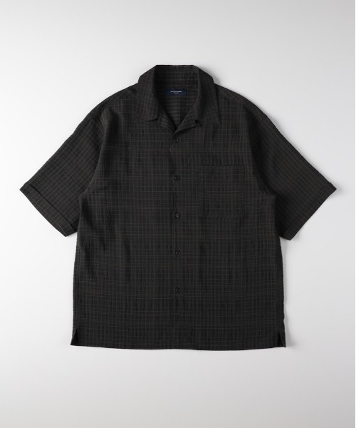 BACK NUMBER（バックナンバー）の「BACK NUMBER(バックナンバー)楊柳半袖シャツ（シャツ/ブラウス・メンズ・ブルー/ダークグレー/レンガ・S/M/L/XL）」の2枚目の写真