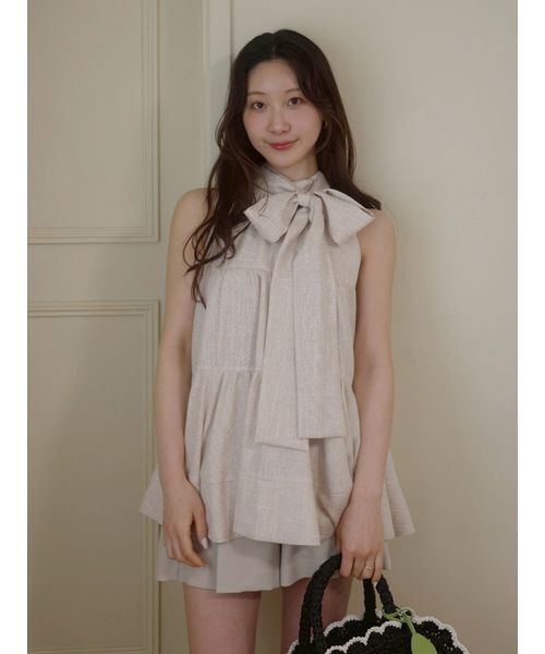 LILY BROWN(リリーブラウン)の「アメスリティアード2wayブラウス(シャツ/ブラウス・レディース・ベージュ/ラベンダー/グリーン/ブラック・F)」の19枚目の写真