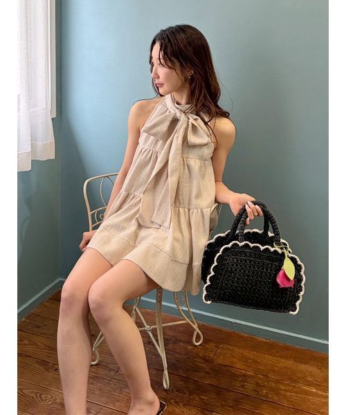 LILY BROWN(リリーブラウン)の「アメスリティアード2wayブラウス(シャツ/ブラウス・レディース・ベージュ/ラベンダー/グリーン/ブラック・F)」の20枚目の写真