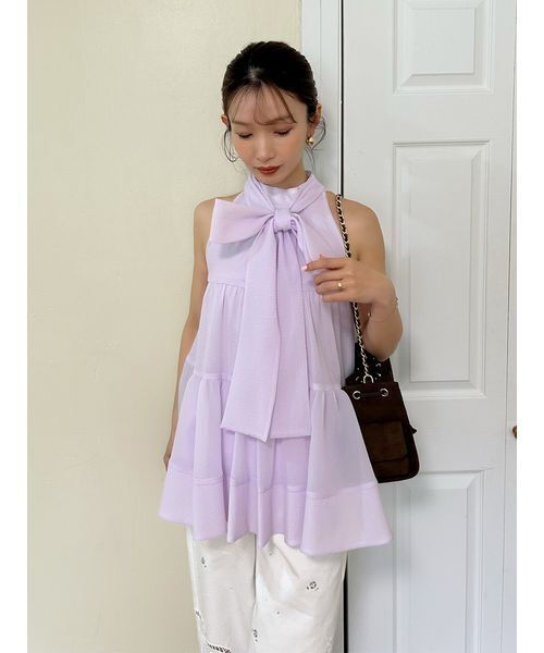 【新品】LILY BROWN アブストラクトブラウス アメスリティアード2wayブラウス（シャツ/ブラウス）｜LILY BROWN