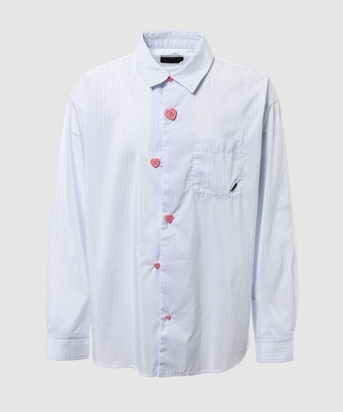 PHINGERIN（フィンガリン）の「FLOATING HEART SHIRT（シャツ/ブラウス・メンズ・ブラック/ブルー/サックスブルー・L）」の2枚目の写真
