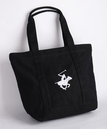 BEVERLY HILLS POLO CLUB / ビバリーヒルズポロクラブ キャンバストートバッグ 大容量 A4収納 ファスナー マチあり 刺繍ロゴ