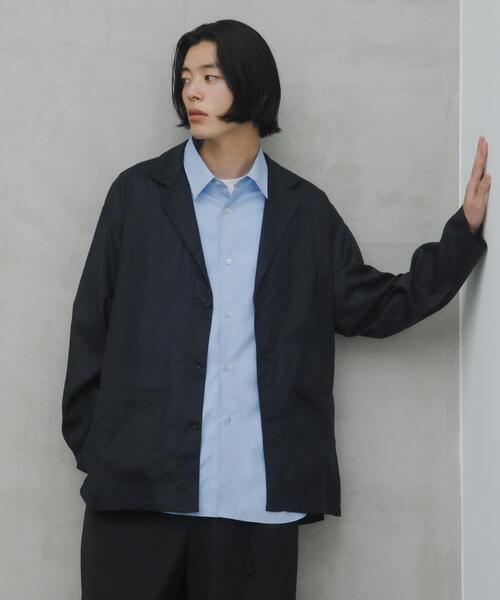 URBAN RESEARCH DOORS(アーバンリサーチドアーズ)の「RA/LYO Sheer Shirts Jacket(その他アウター・メンズ・ネイビー/ブラック・LARGE/MEDIUM)」の2枚目の写真