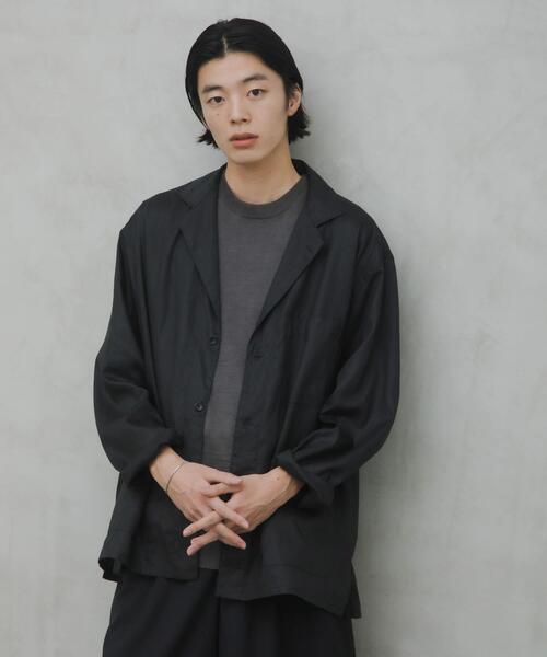 URBAN RESEARCH DOORS(アーバンリサーチドアーズ)の「RA/LYO Sheer Shirts Jacket(その他アウター・メンズ・ネイビー/ブラック・LARGE/MEDIUM)」の1枚目の写真