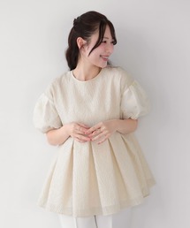 ジャガードボリューム3段フリルトップス（その他トップス）｜Fit more