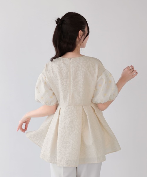 Fit more(フィットモア)の「ジャガード袖切替トップス(その他トップス・レディース・ピンク/ホワイト/クリーム・FREE)」の14枚目の写真