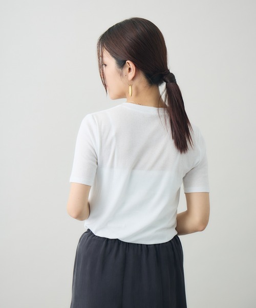kuros'(クロス)の「スマイルコットン半袖T(Tシャツ/カットソー・レディース・ブラック/ホワイト・MEDIUM/SMALL)」の14枚目の写真