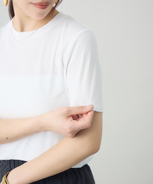 kuros'(クロス)の「スマイルコットン半袖T(Tシャツ/カットソー・レディース・ブラック/ホワイト・MEDIUM/SMALL)」の16枚目の写真