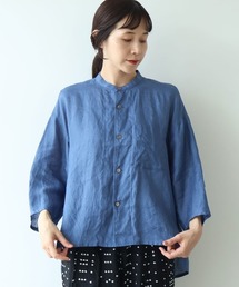 △60/1Linen cocoon sleeves blouse