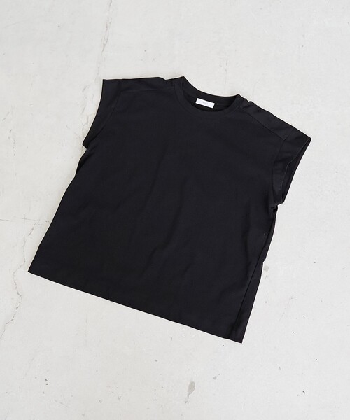 coen(コーエン)の「【Cool Hug Cotton / クールハグコットン】 フレンチスリーブTシャツ(接触冷感)(Tシャツ/カットソー・レディース・モカ/ワインレッド/ブラック/オフホワイト・M/L)」の21枚目の写真