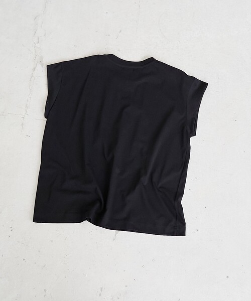 coen(コーエン)の「【Cool Hug Cotton / クールハグコットン】 フレンチスリーブTシャツ(接触冷感)(Tシャツ/カットソー・レディース・モカ/ワインレッド/ブラック/オフホワイト・M/L)」の22枚目の写真