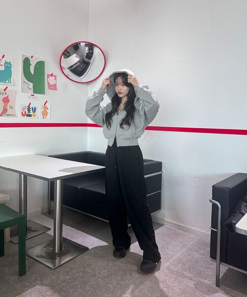 bounDary（バウンダリー）の「ツインクロスバッグパッチロングスウェットパンツ[ブラック]（スウェットパンツ・レディース・その他・MEDIUM/LARGE/X-LARGE）」の10枚目の写真