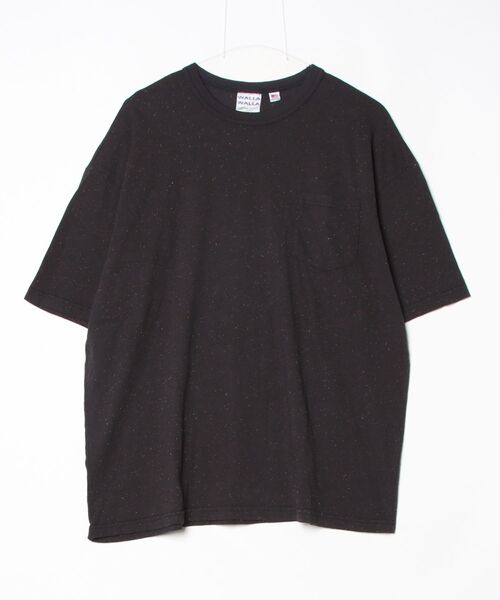 WALLA WALLA SPORT(ワラワラスポーツ)の「U.S. MADE COLOR NEP POCKET TEE / ユーエスメイド カラー ネップ ポケット ティー(Tシャツ/カットソー・メンズ・ブラック/ナチュラル・LARGE/X-LARGE)」の1枚目の写真