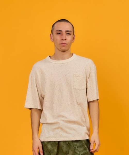 WALLA WALLA SPORT(ワラワラスポーツ)の「U.S. MADE COLOR NEP POCKET TEE / ユーエスメイド カラー ネップ ポケット ティー(Tシャツ/カットソー・メンズ・ブラック/ナチュラル・LARGE/X-LARGE)」の2枚目の写真