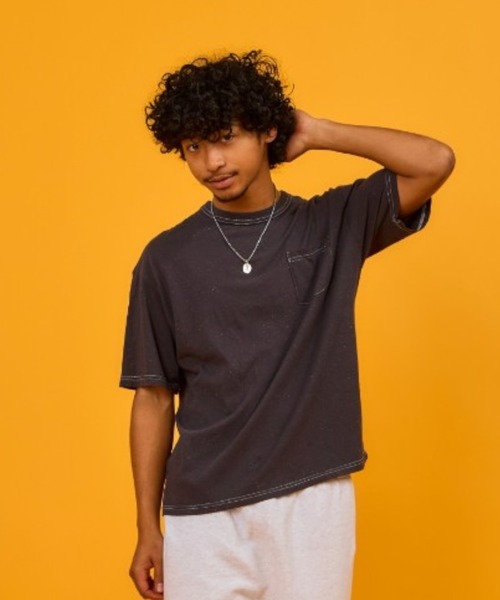 WALLA WALLA SPORT(ワラワラスポーツ)の「U.S. MADE COLOR NEP POCKET TEE / ユーエスメイド カラー ネップ ポケット ティー(Tシャツ/カットソー・メンズ・ブラック/ナチュラル・LARGE/X-LARGE)」の4枚目の写真