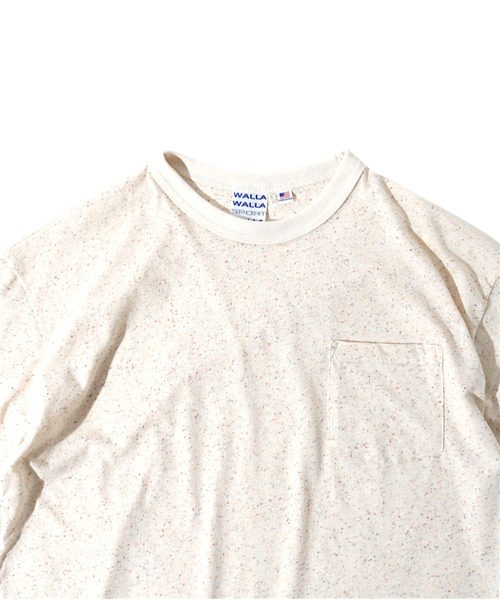 WALLA WALLA SPORT(ワラワラスポーツ)の「U.S. MADE COLOR NEP POCKET TEE / ユーエスメイド カラー ネップ ポケット ティー(Tシャツ/カットソー・メンズ・ブラック/ナチュラル・LARGE/X-LARGE)」の7枚目の写真