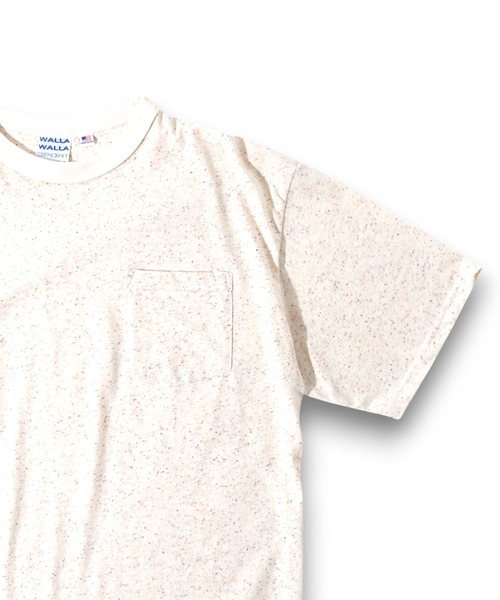 WALLA WALLA SPORT(ワラワラスポーツ)の「U.S. MADE COLOR NEP POCKET TEE / ユーエスメイド カラー ネップ ポケット ティー(Tシャツ/カットソー・メンズ・ブラック/ナチュラル・LARGE/X-LARGE)」の6枚目の写真
