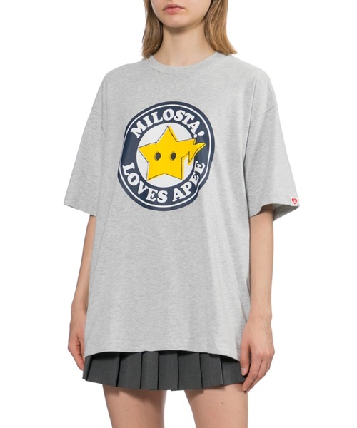 A BATHING APE（アベイシングエイプ）の「MILOSTA TEE #2（Tシャツ/カットソー・レディース・グレー/ホワイト・FREE）」の6枚目の写真