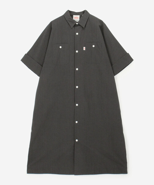 DANTON(ダントン)の「DANTON | コットンポプリン ワークシャツワンピース WOMEN(ワンピース・レディース・チャコール・36)」の2枚目の写真