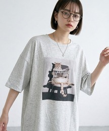 転写キャットビッグTシャツ
