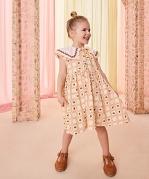 Cath Kidston | キッズ フリルカラー ワンピース Strawberry Check(ワンピース)