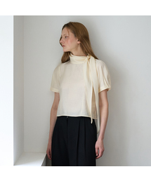 Cowl Neck Scarf Blouse [Butter]