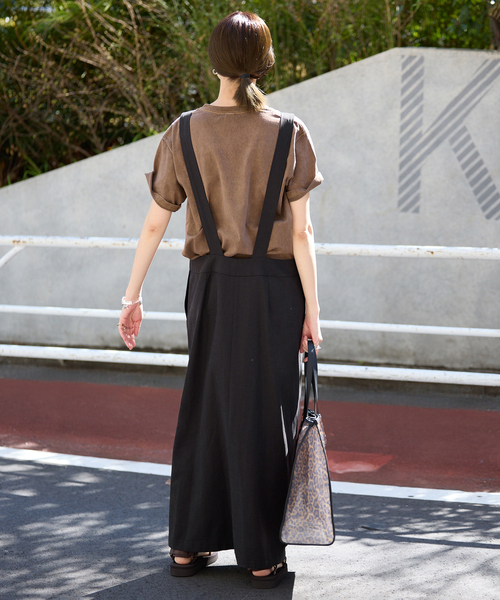 SLOBE IENA（スローブイエナ）の「《WEB限定/追加》アイラインフロントジップジャンパースカート（ワンピース・レディース・ブラック・FREE）」の4枚目の写真