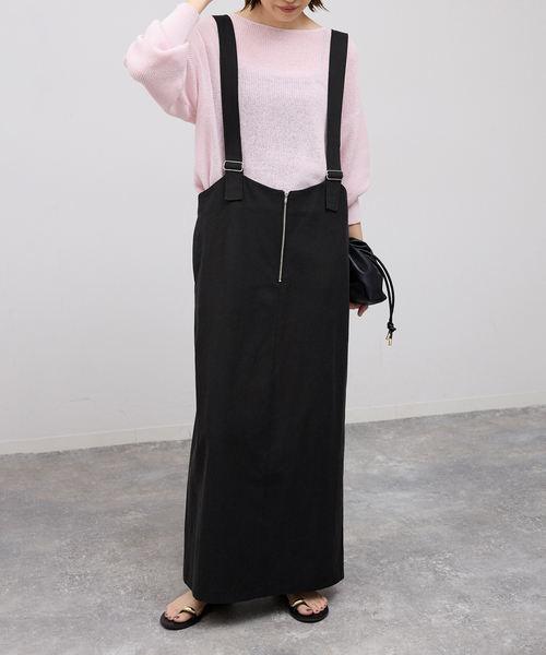 SLOBE IENA（スローブイエナ）の「《WEB限定/追加》アイラインフロントジップジャンパースカート（ワンピース・レディース・ブラック・FREE）」の14枚目の写真