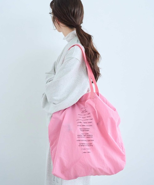 I am I in fact...（アイアムアイインファクト）の「ID BAG（トートバッグ・レディース・ブラック/ピンク・FREE）」の5枚目の写真