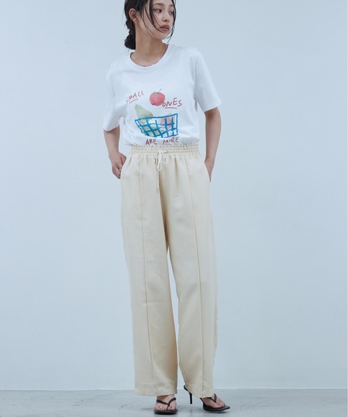 OFROOM（オフルーム）の「Linen Like Pintuck Pants｜リネンライクピンタックパンツ（その他パンツ・レディース・ベージュ/ブラック/アイボリー・FREE）」の14枚目の写真