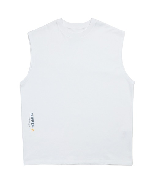 The DUFFER of ST.GEORGE(ザダファーオブセントジョージ)の「〔BLACK LABEL〕"A-PACK" SLEEVELESS TEE:度詰め天竺 ノースリーブTシャツ / タンクトップ / ワークアウト / ジムウェア / スポーツミックス / レイヤード(タンクトップ・メンズ・ブラック/ホワイト・X-LARGE/LARGE/MEDIUM)」の7枚目の写真