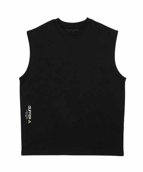 The DUFFER of ST.GEORGE(ザダファーオブセントジョージ)の「〔BLACK LABEL〕"A-PACK" SLEEVELESS TEE:度詰め天竺 ノースリーブTシャツ / タンクトップ / ワークアウト / ジムウェア / スポーツミックス / レイヤード(タンクトップ・メンズ・ブラック/ホワイト・X-LARGE/LARGE/MEDIUM)」の8枚目の写真