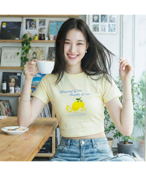 MIND BRIDGE WOMEN（マインドブリッジウーマン）の「[W][UNS]グラフィックスリムフィット半袖Tシャツ - 2カラー（Tシャツ/カットソー・レディース・ホワイト/ライトイエロー・55/66）」の2枚目の写真