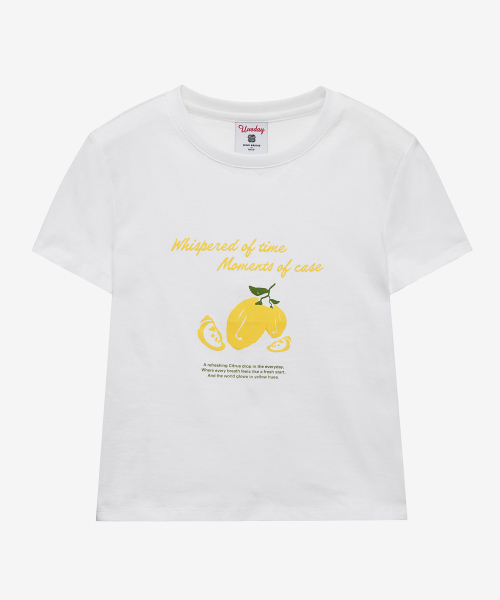 MIND BRIDGE WOMEN（マインドブリッジウーマン）の「[W][UNS]グラフィックスリムフィット半袖Tシャツ - 2カラー（Tシャツ/カットソー・レディース・ホワイト/ライトイエロー・55/66）」の6枚目の写真