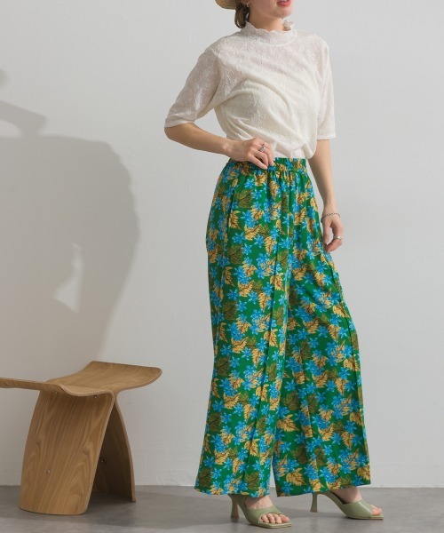 MAFRAIS(マフレ)の「花柄 センター コバパンツ(その他パンツ・レディース・ホワイト系その他/グリーン系その他・FREE)」の10枚目の写真