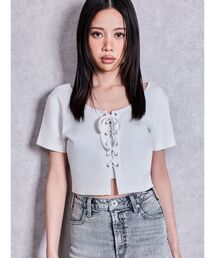 GYDA | BUNNY 2WAYレースアップショートTシャツ(Tシャツ/カットソー)