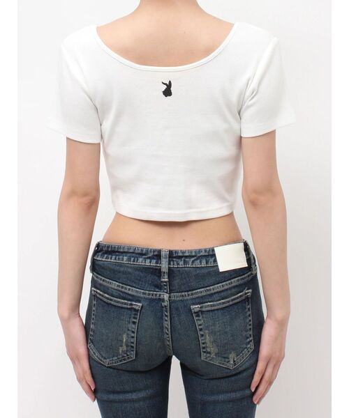 GYDA(ジェイダ)の「BUNNY 2WAYレースアップショートTシャツ(Tシャツ/カットソー・レディース・グレー/ブラック/オフホワイト・FREE)」の22枚目の写真