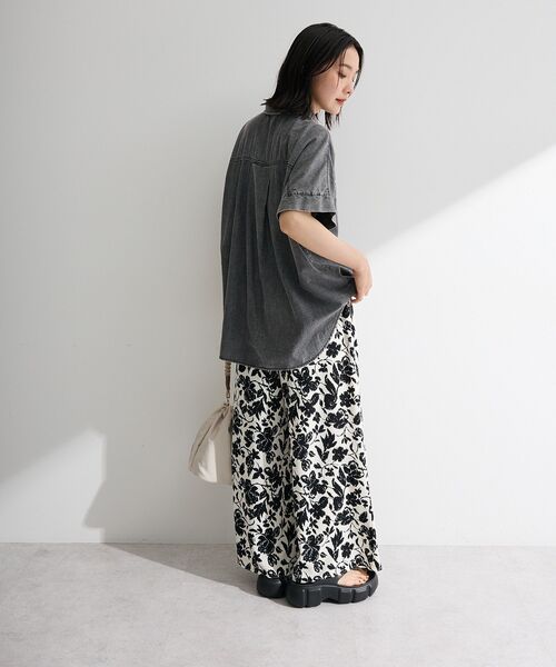 Green Parks(グリーンパークス)の「シアーデニム2WAYビックドルマンシャツ(シャツ/ブラウス・レディース・インディゴブルー/ブラック/ライトインディゴブルー・FREE)」の19枚目の写真