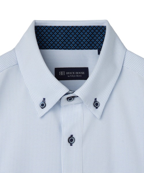 TOKYO SHIRTS(トウキョウシャツ)の「【通販限定】 ビズポロ ポロシャツ コンフォートドライ 半袖 メンズ(ポロシャツ・メンズ・サックスブルー・S/LL/M/L/XL)」の3枚目の写真