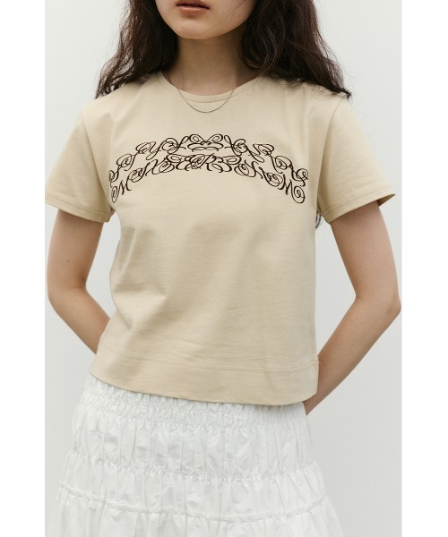STYLEMIXER(スタイルミキサー)の「グラフィックロゴT(Tシャツ/カットソー・レディース・グレー/ライトベージュ/ホワイト・FREE)」の3枚目の写真